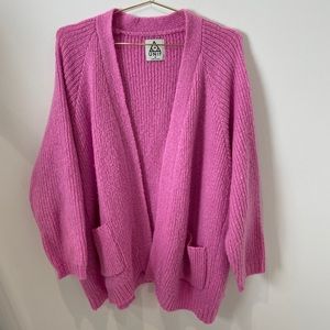UNIF oversized pink sweater cardigan
